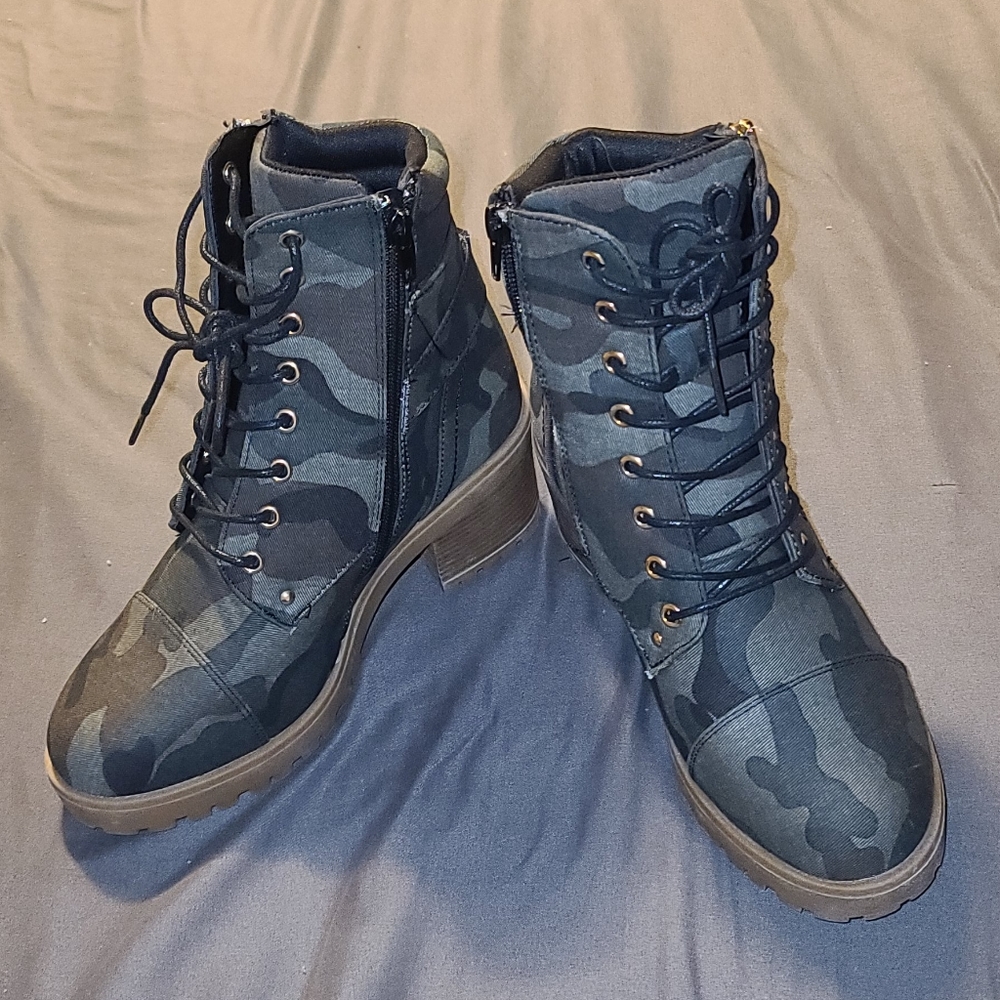 Catherine Malandrino Camo Booties